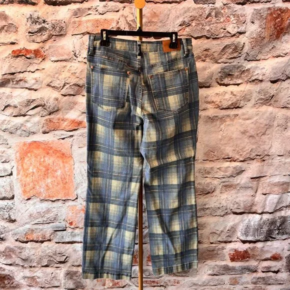 Judy Blue - High Waist Vintage Look Plaid Straight Leg Jeans - Plaid - 14W - - Picture 4 of 10